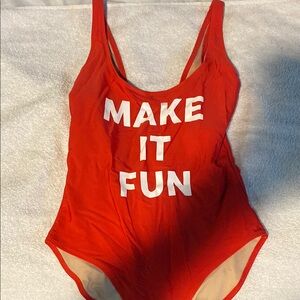 Old Navy Red and White Bikini Vibrant Swimwear